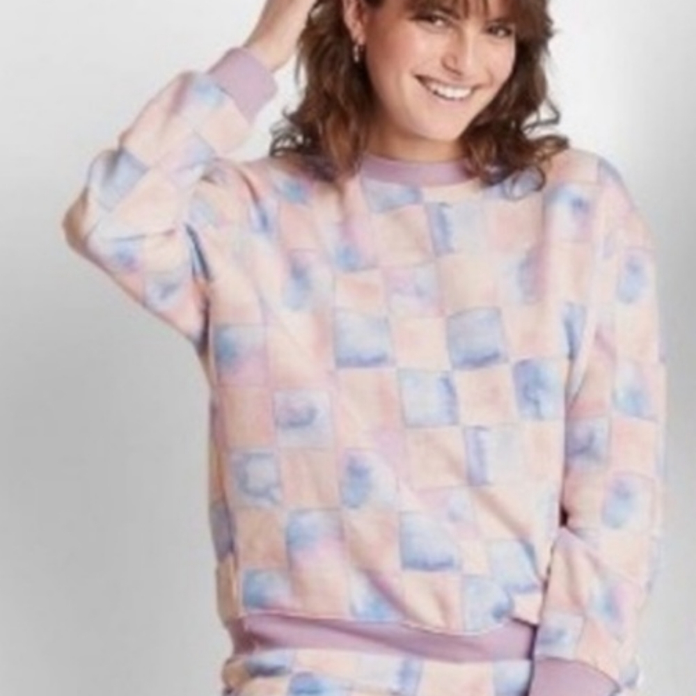 Sweatshirt Pastel Watercolor Squares Sweatshirt